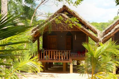 Wooden cabanas