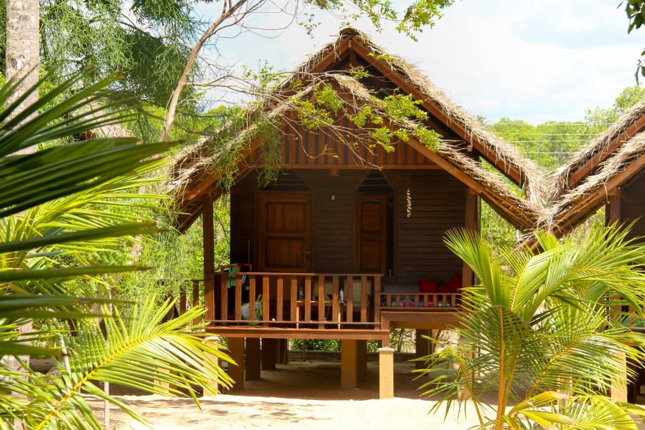 Wooden cabanas